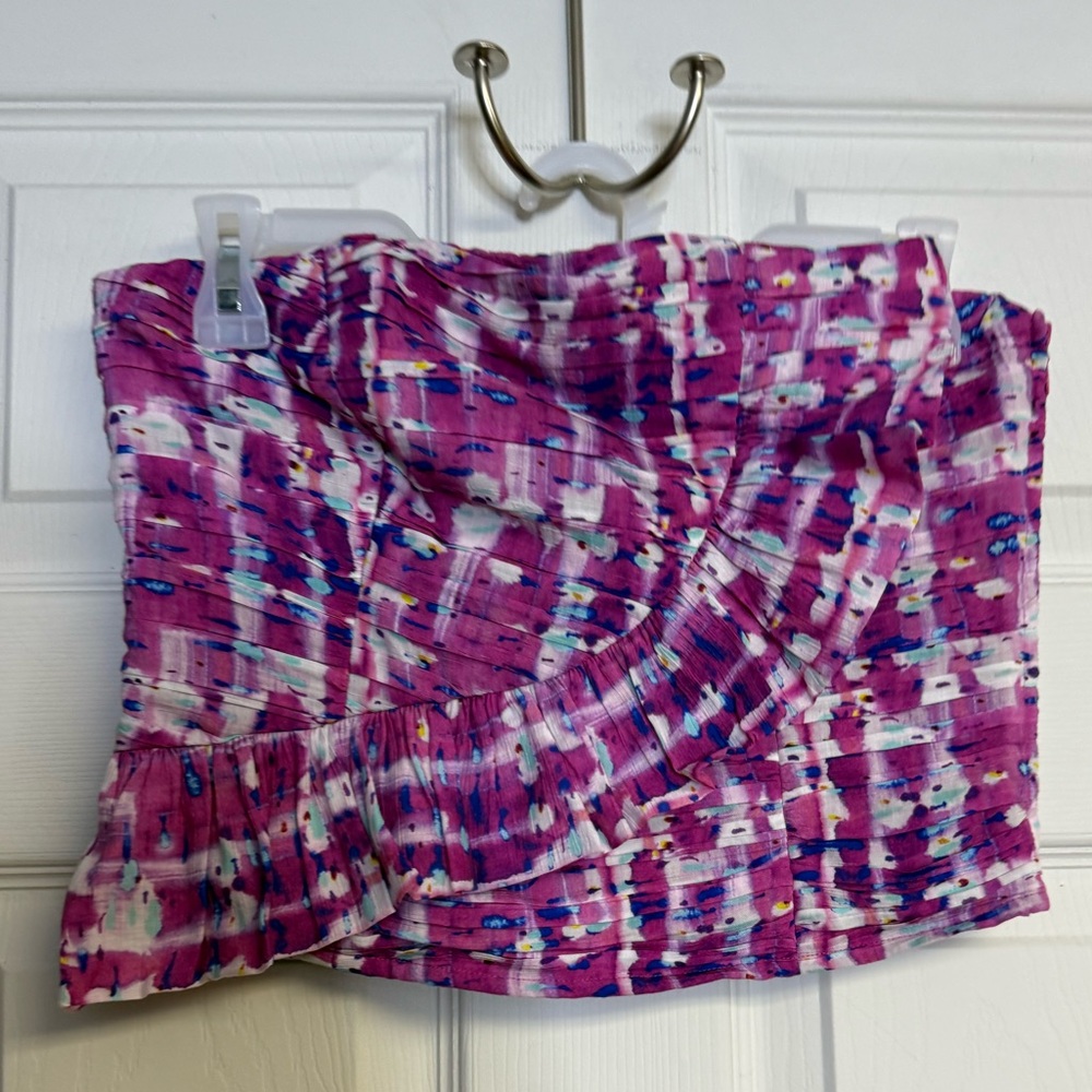 French Connection Aria Faris Ruffle Trim Top New With Tags Size US 6 Pink Small - Picture 11 of 12